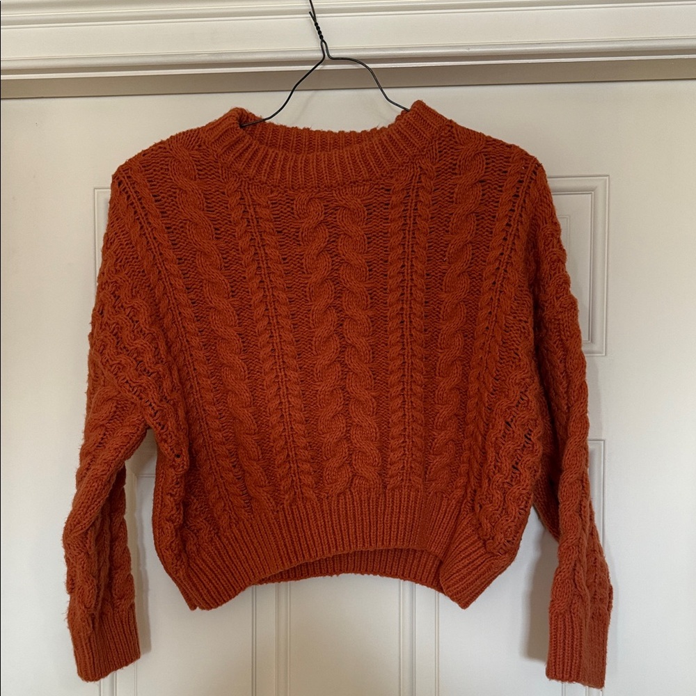 Debut Cable Knit Sweater - Rust